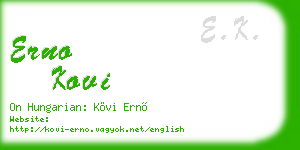 erno kovi business card